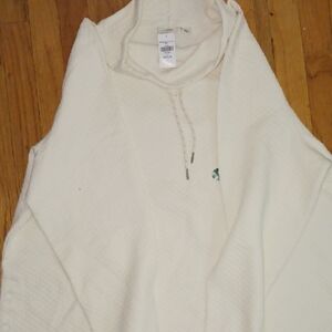 L.L. Bean Off-White Textured Blouse